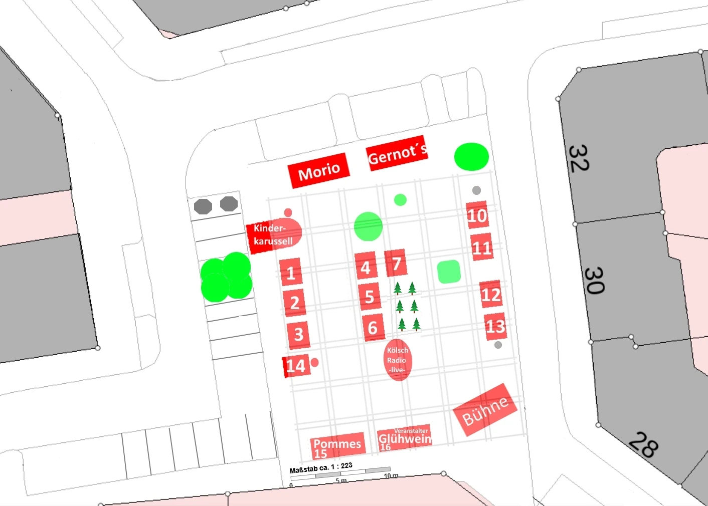 Lageplan Buden